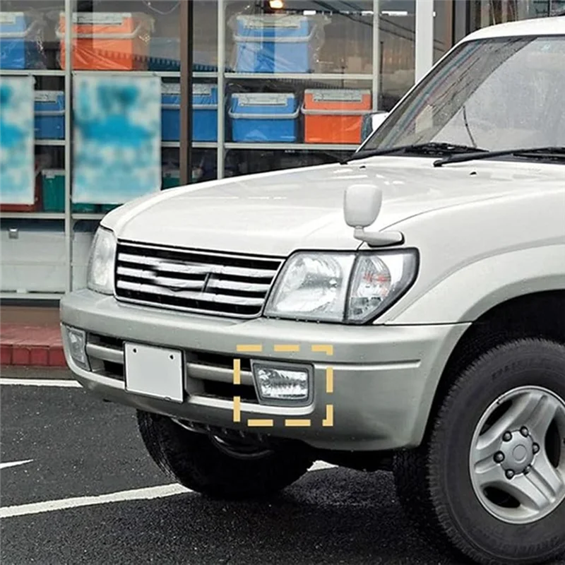 أضواء الضباب في السيارة لتويوتا لاند كروزر برادو FJ90 LC90 1996-2002 المصباح الأمامي مصباح القيادة مع لمبة #2