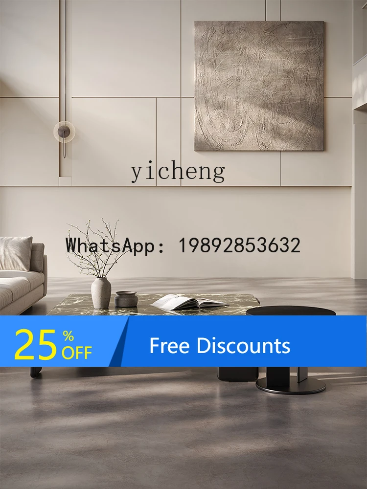 

marble coffee table living room home modern simple solid wood high-end coffee table