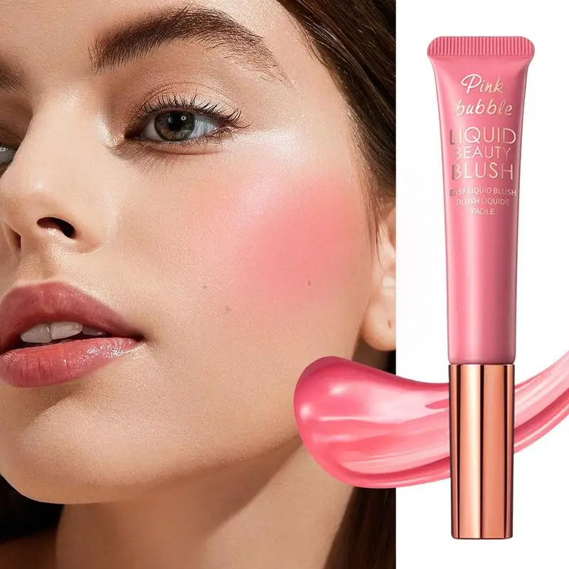 Pemerah Pipi Cair Wajah Krim Alami Rona Mata Peach Blush Rias Wajah Kontur Batang Multi Guna Blush Mencerahkan Pipi Kosmetik