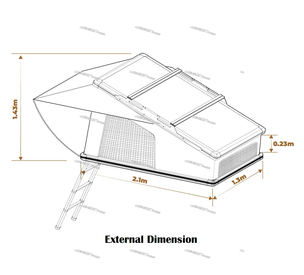 4 Person Hardtop Roof Tents for Vehicles, Clamshell Hard Shell Top Tent