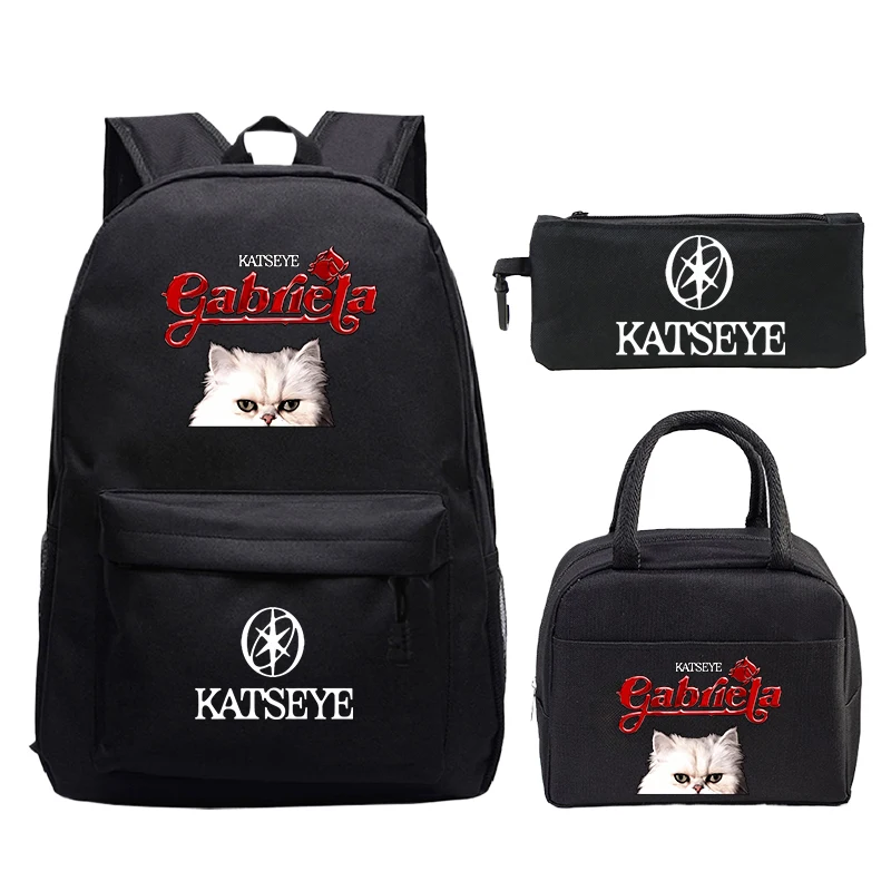 

Gabriela Katseye Printed Backpacks 3pcs Schoolbag with Lunch Bag Lightweight Kids Bookbag Student Rucksack Back To School Gifts