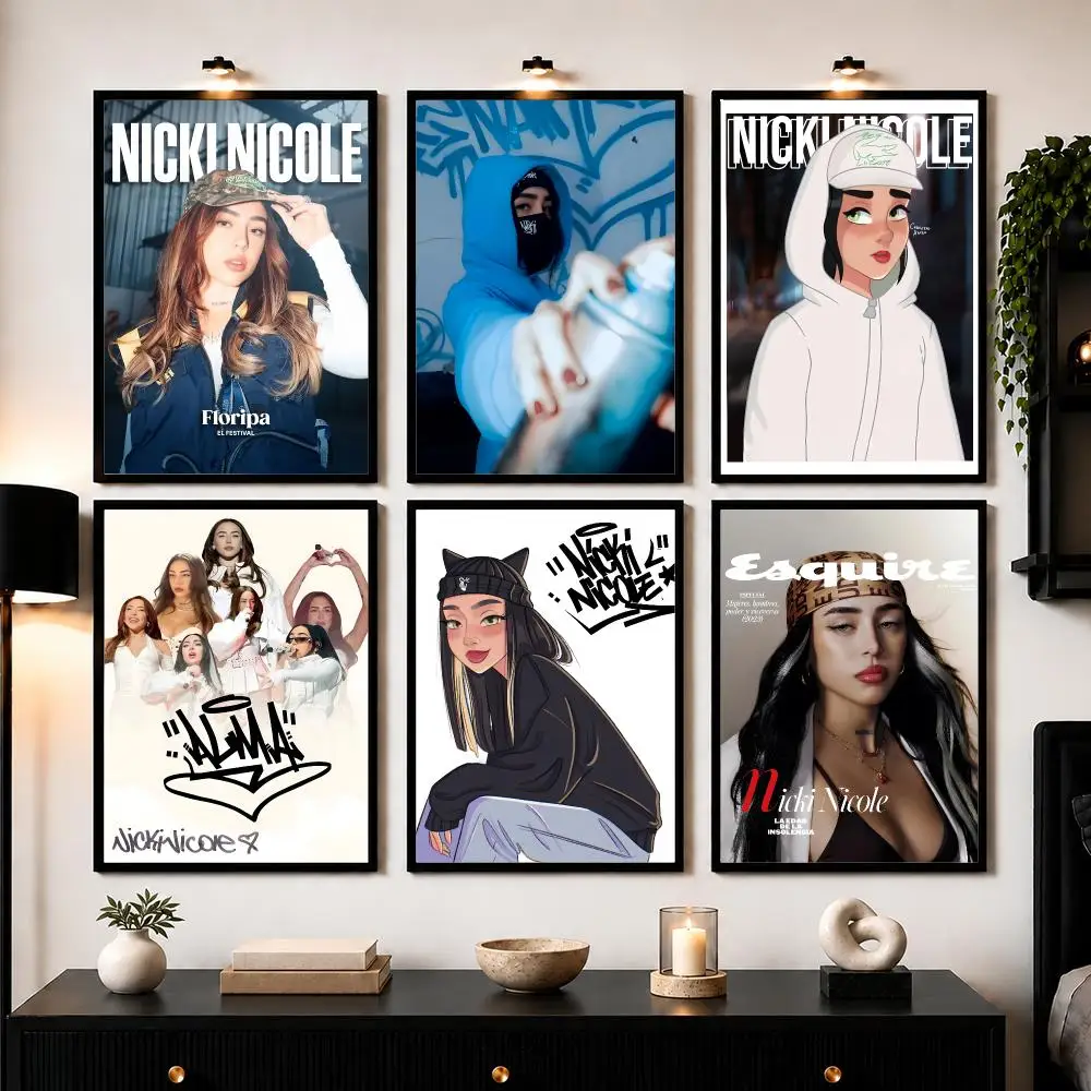 Popular Latin Singer N-Nicki N-Nicole Poster Wall Art Print Sticker for Bedroom Living Room Dorm Office Modern Home Decor