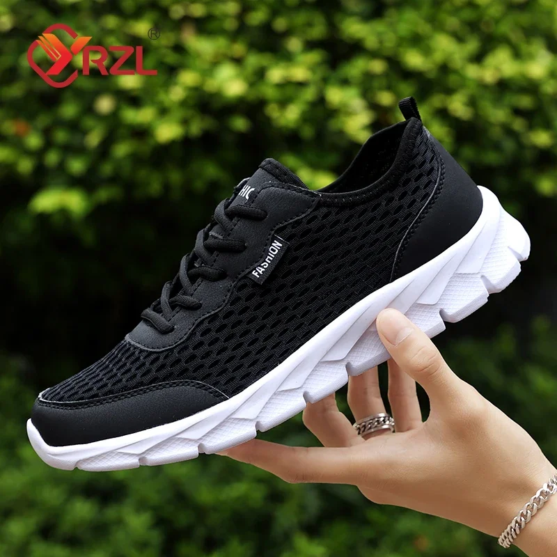 YRZL New Running Shoes for Men Breathable Sports Shoes Light Weight Fashion Summer Plus Size 38-48 Breathable Sneakers for Men