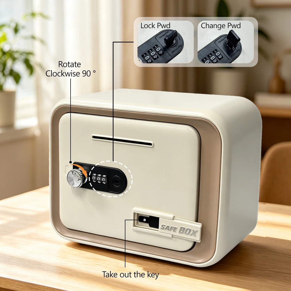 Password Piggy Bank, Safe Box Money Security Large Capacity Storage Password Lock Box Gifts for Kids Halloween Christmas view 5