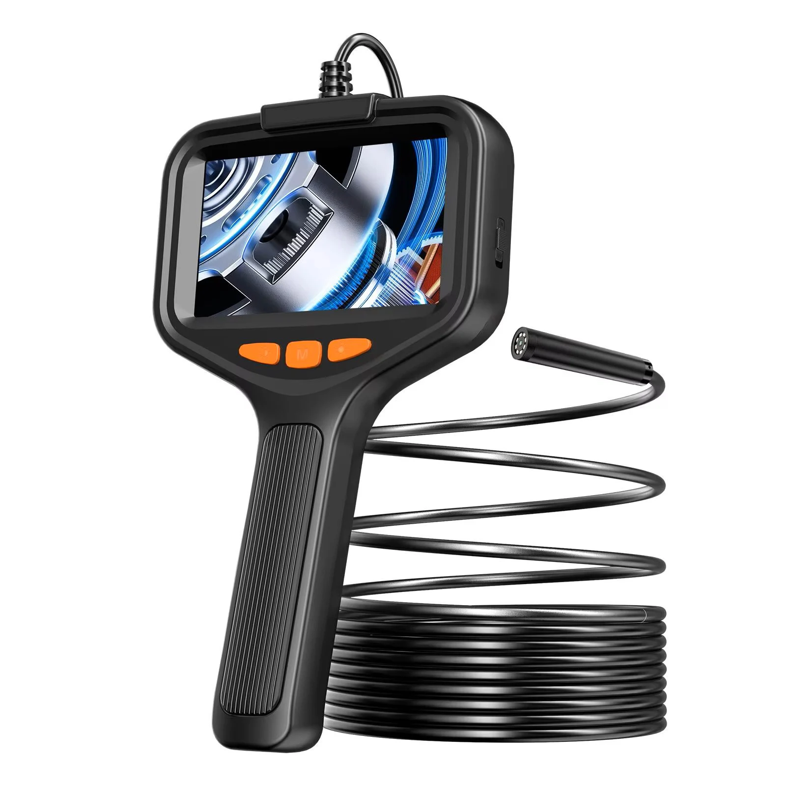 Industrielle Endoskopkamera, 1080P HD-Endoskopkamera mit 4,3-Zoll-LCD, 8 LEDs, IP67, wasserdichtes Inspektionsendoskop für Kanalisation/Abfluss