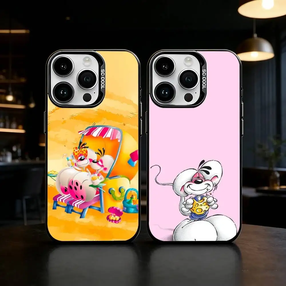 

cartoon Diddl Mouse Phone Case Color Silver Shell For IPhone 17 16 15 14 13 12 11 Pro Max Plus