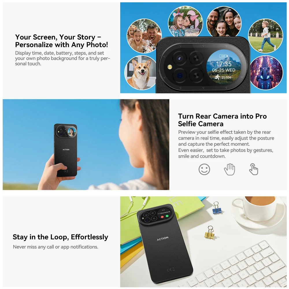 Telefono da 8 GB 256 GB, Fotocamera Posteriore da 48 MP, Smartphone Domestico LCD ABS (#3