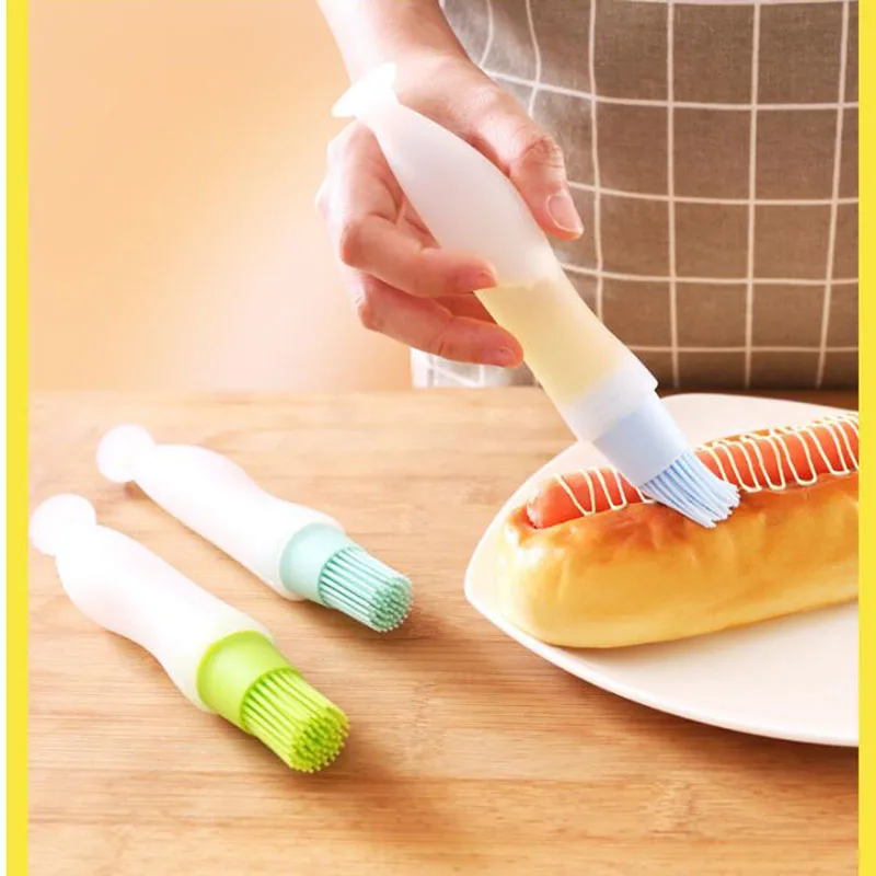 

food grade silicone basting brushes seasoning barbecue baking sweep bbq oil brush squeeze oil brush