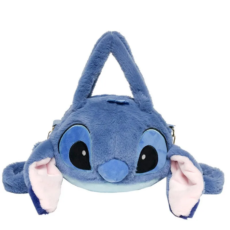 Disney Anime Lilo & Stitch Toy Kawaii Messenger Bag Girl Heart Handbag Stitch Doll Children Cartoon Soft Sweetheart Shoulder Bag