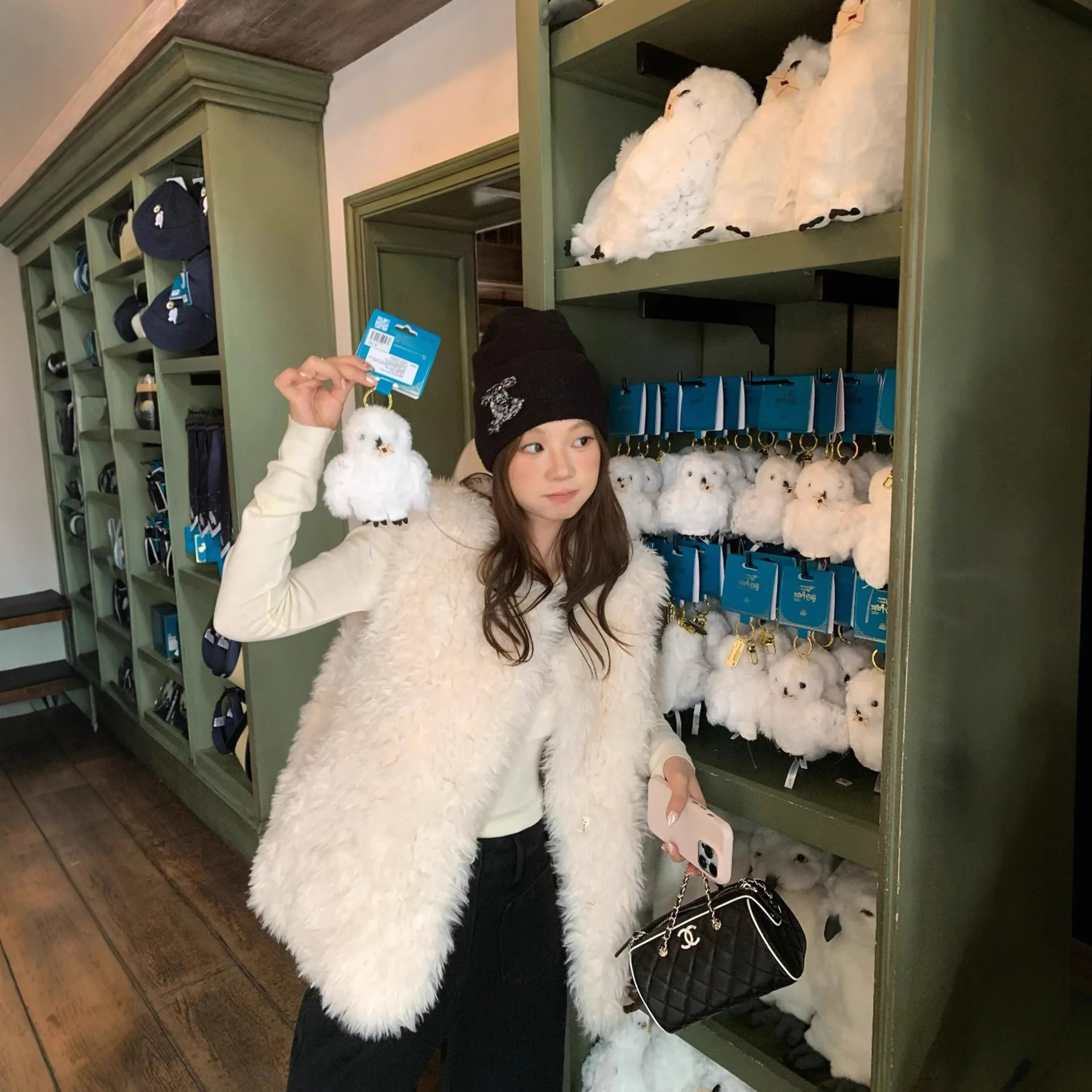 

Women's vest 2025 autumn and winter new Korean high-end fur integrated coat with plush horseclip