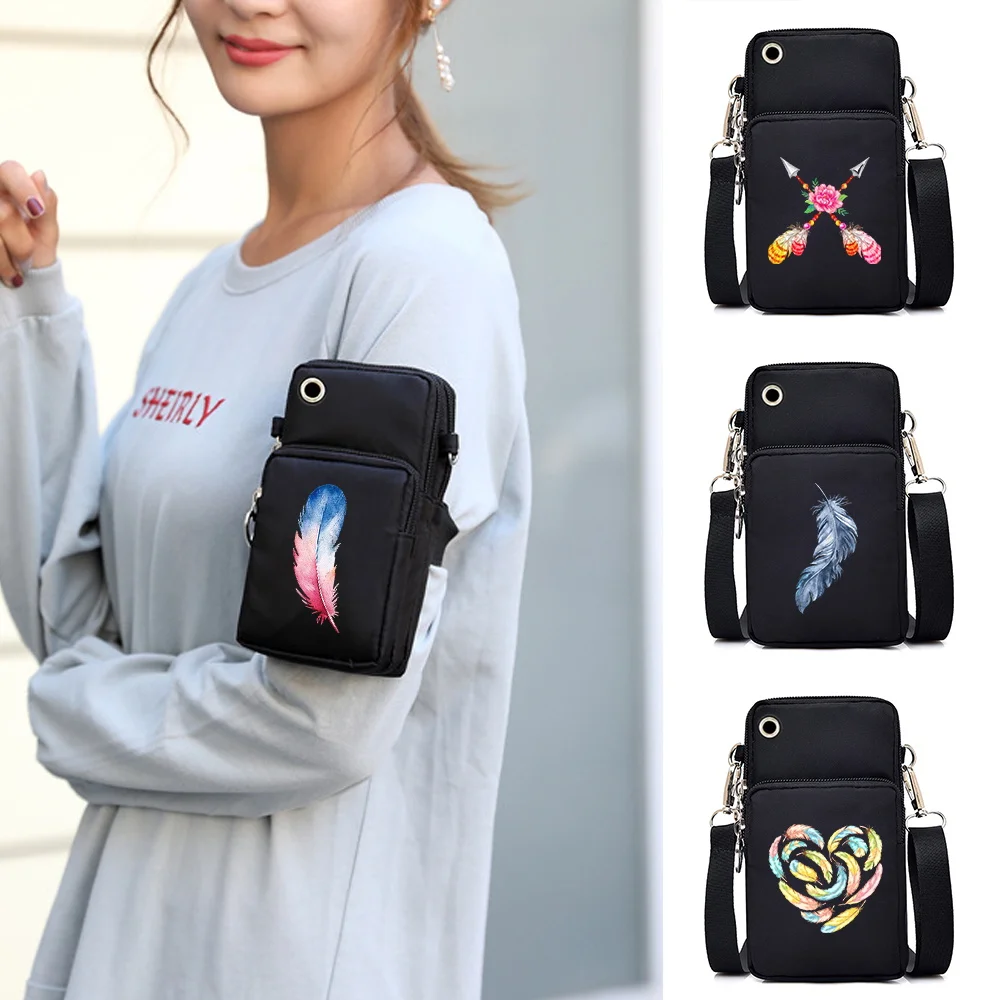Unisex Armband Phone Holder Feather Series with Secure Closure and Multi Purpose Design Perfect for Fitness and Daily Commutes