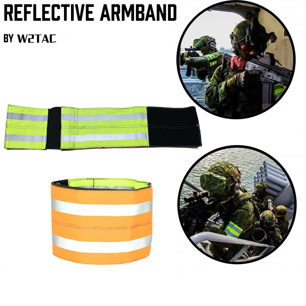 CS Paintball Airsoft Hunting Double-Sided Tactical Reflective Armband Enemy Identification Cuff