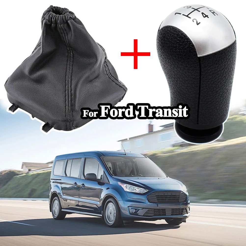 PU Leather Gear Shift Knob Gaiter Gaitor Boot Cover For Ford Transit Van MK7 Stick Shifter Lever Replacement Frame Case 06-14