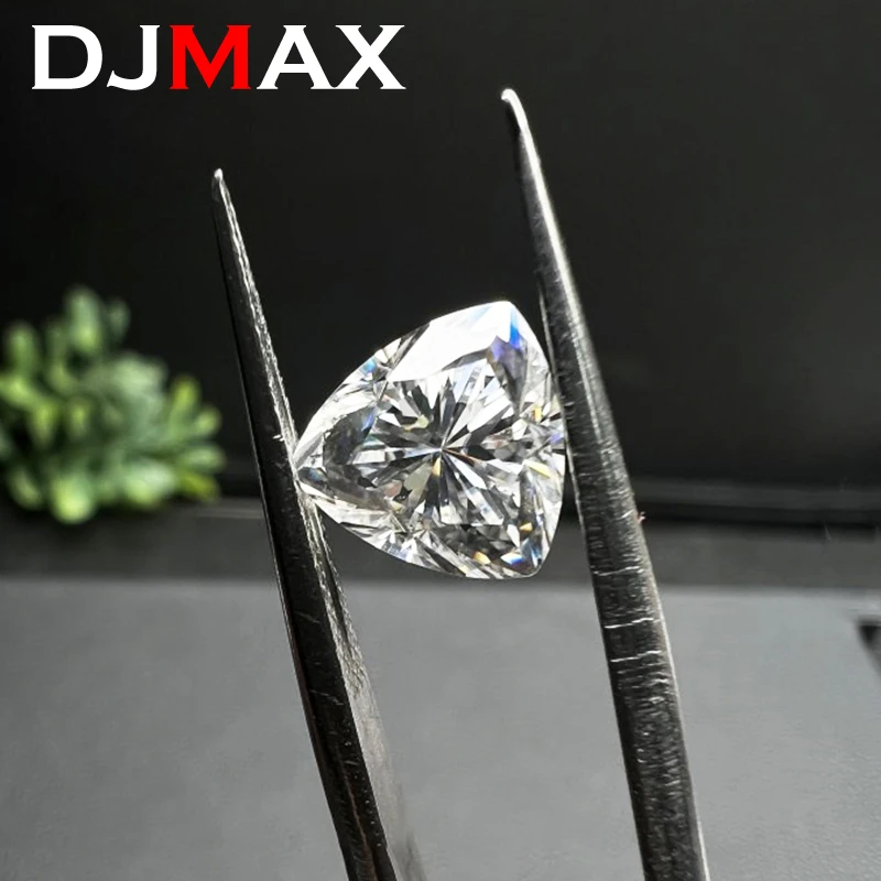 DJMAX 2-14mm Trillion Cut Moissanite Loose Stones Full Triangle Moissanite Diamond Gemstones D Color & VVS1 For Jewelry Making