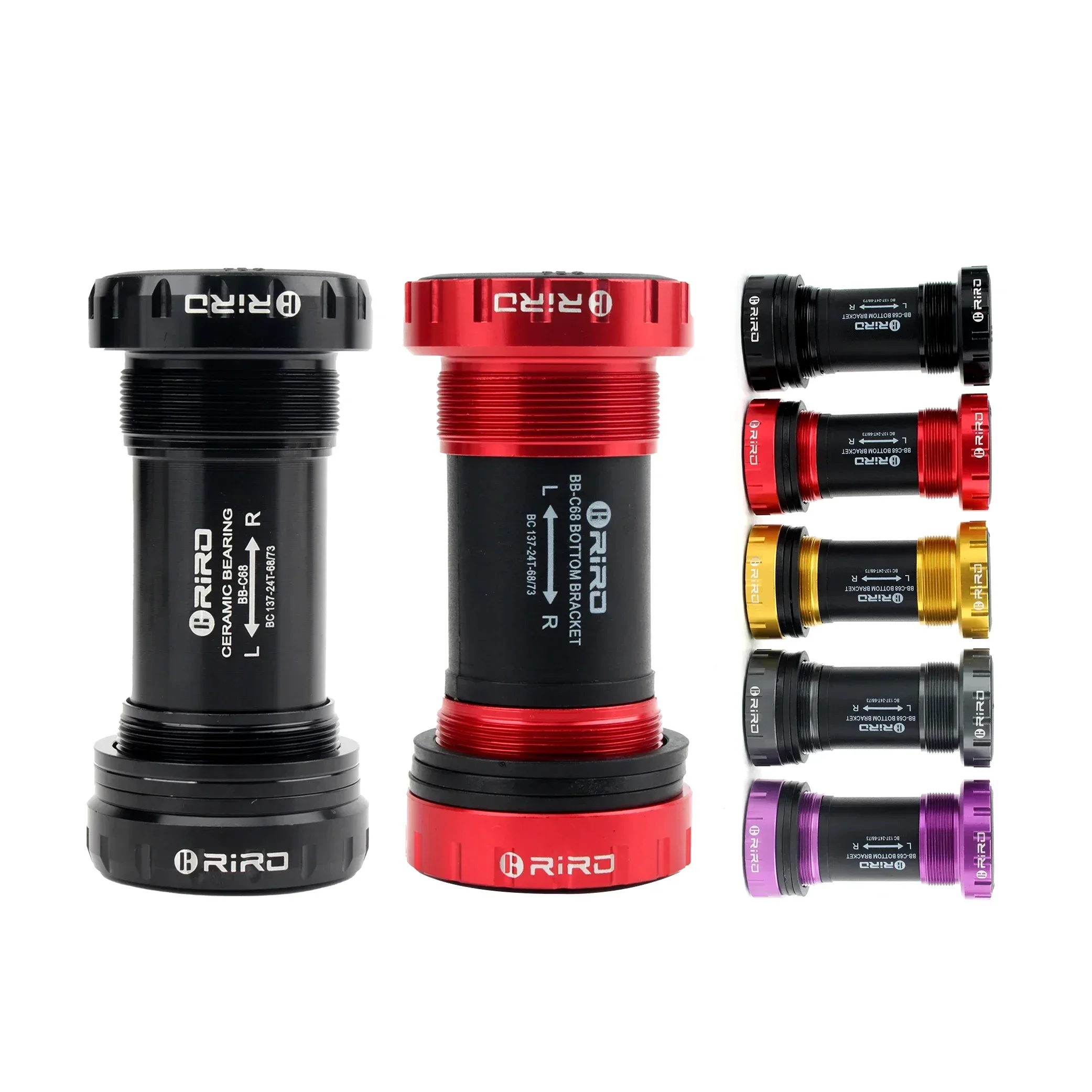 AliExpress RIRO Bicycle Bracket BB68/BB92 68/73MM Threaded Sealed Bearings Road Bike 1.37/24mm Shaft Univesal Parts DIY Bike Components