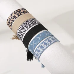2023 New Adjustable Woven Friendship Couple Bracelet For Women Bohemia Braided Embroidery Tassel Bangles Fashion Jewelry Gift