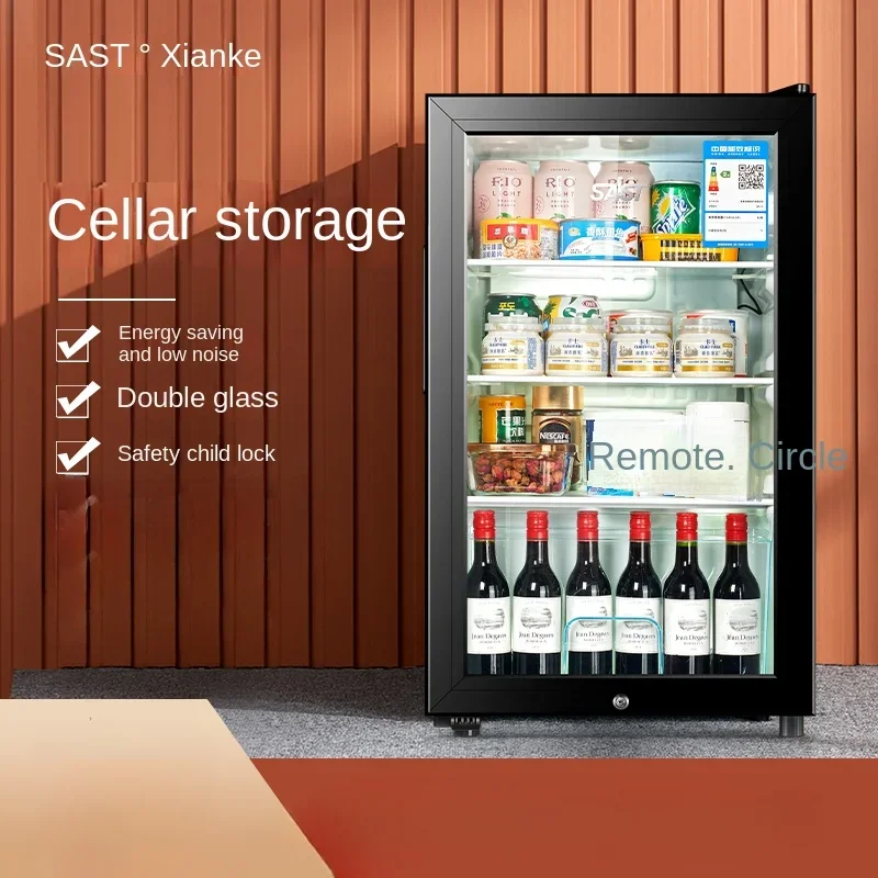 

Xianke Refrigerator, Ice Bar, Small Transparent Refrigerator, Household Tea, Red Wine Beverage Preservation