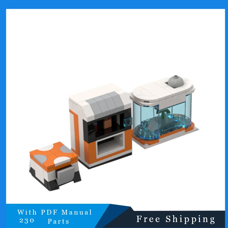 230 pçs moc decoração interior educacional criativo móveis modelo bloco de construção tijolos conjuntos brinquedos aniversário presentes natal