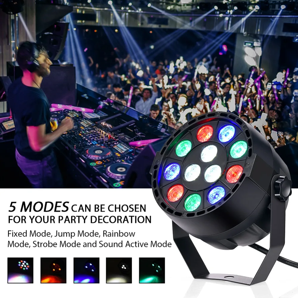 Portable 4 Colors Party Light Waterproof RGBW LED Stage Light DJ Light