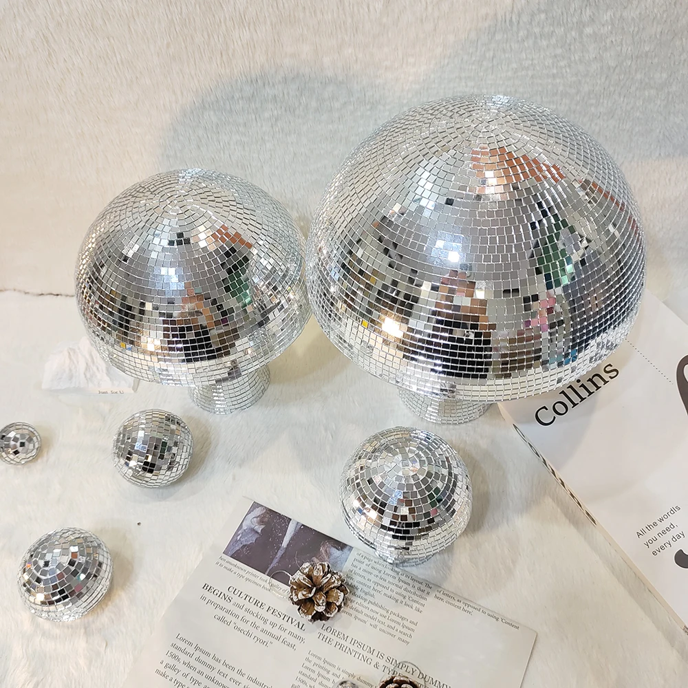 Mushroom Disco Ball For Home Decorations Party Decor Mirror Disco Ball Mushroom Shape Wedding Decoration Disco Ball Home Decor