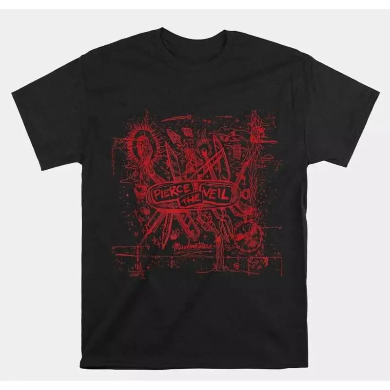 Pierce The Veil Misadentures couvrent en t-shirt rouge taille S 5Xl