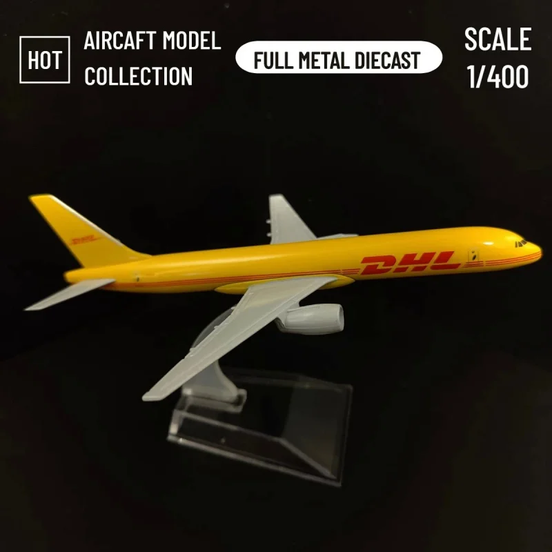 

Scale 1:400 Metal Aircraft DHL Boeing 757 Airplane Diecast Model Plane Aeroplane Home Office Miniature Toys for Children