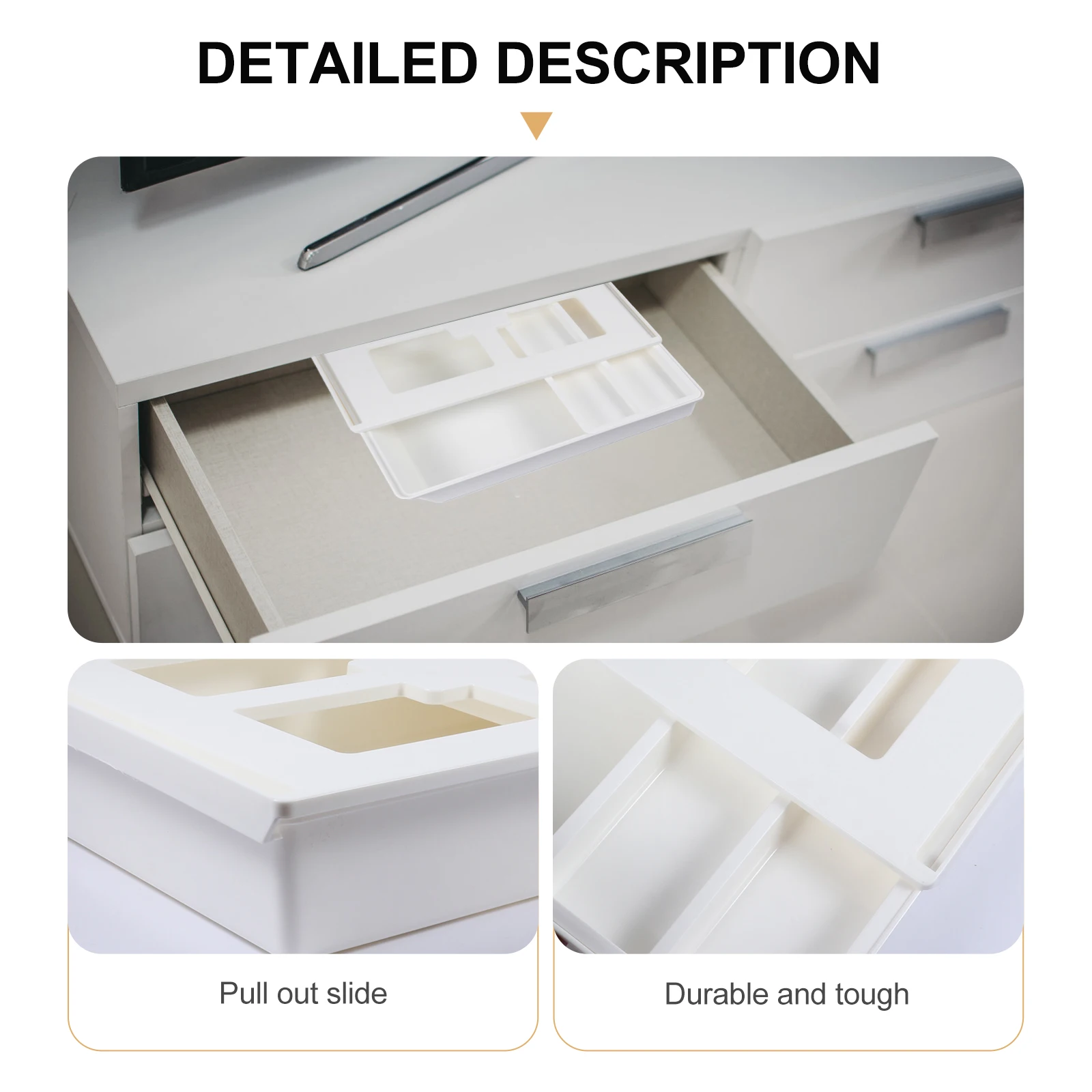 

Drawer Paste Pen Box Office Organizer Pencil Case Supplies White Sundries Stationary Container
