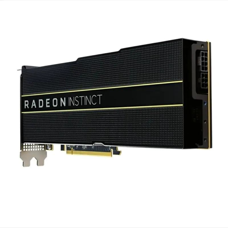 الأصلي لـ AMD Radeon Instinct Mi50 مسرع 16 جيجابايت 32 جيجابايت بطاقة الرسومات HBM2 تعلم الآلة ، HPC ، AI ، GPU 99% جديد