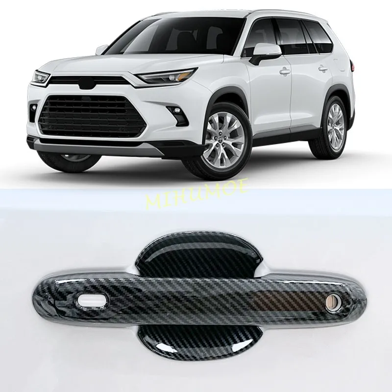 

Для Toyota Grand Highlander 2024-2025: Стильные накладки на дверные ручки из карбона