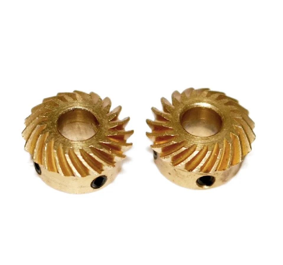 

2pieces Diameter:16.9mm Hole:6mm 0.8m-20t Copper Helical Bevel Gear Diy Modified Remote Control Climbing Car Model Differential