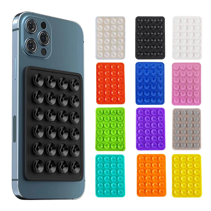 Silicone Suction Pad Back Sticker Suction Cup For Mobile Phone Fixture Suction Cup Backed Adhesive Cell Phone Rubber Sucker Pad