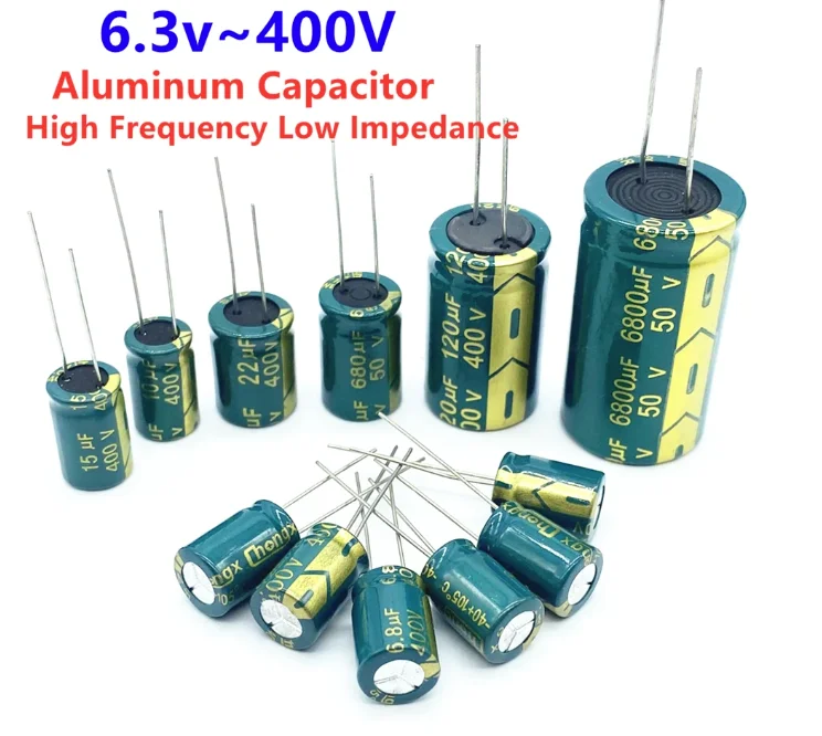 

10V 16V 25V 35V 50V 400V High Frequency Low ESR Aluminum Capacitor 100UF 220UF 330UF 470UF 680UF 1000UF 1500UF 2200UF 3300UF