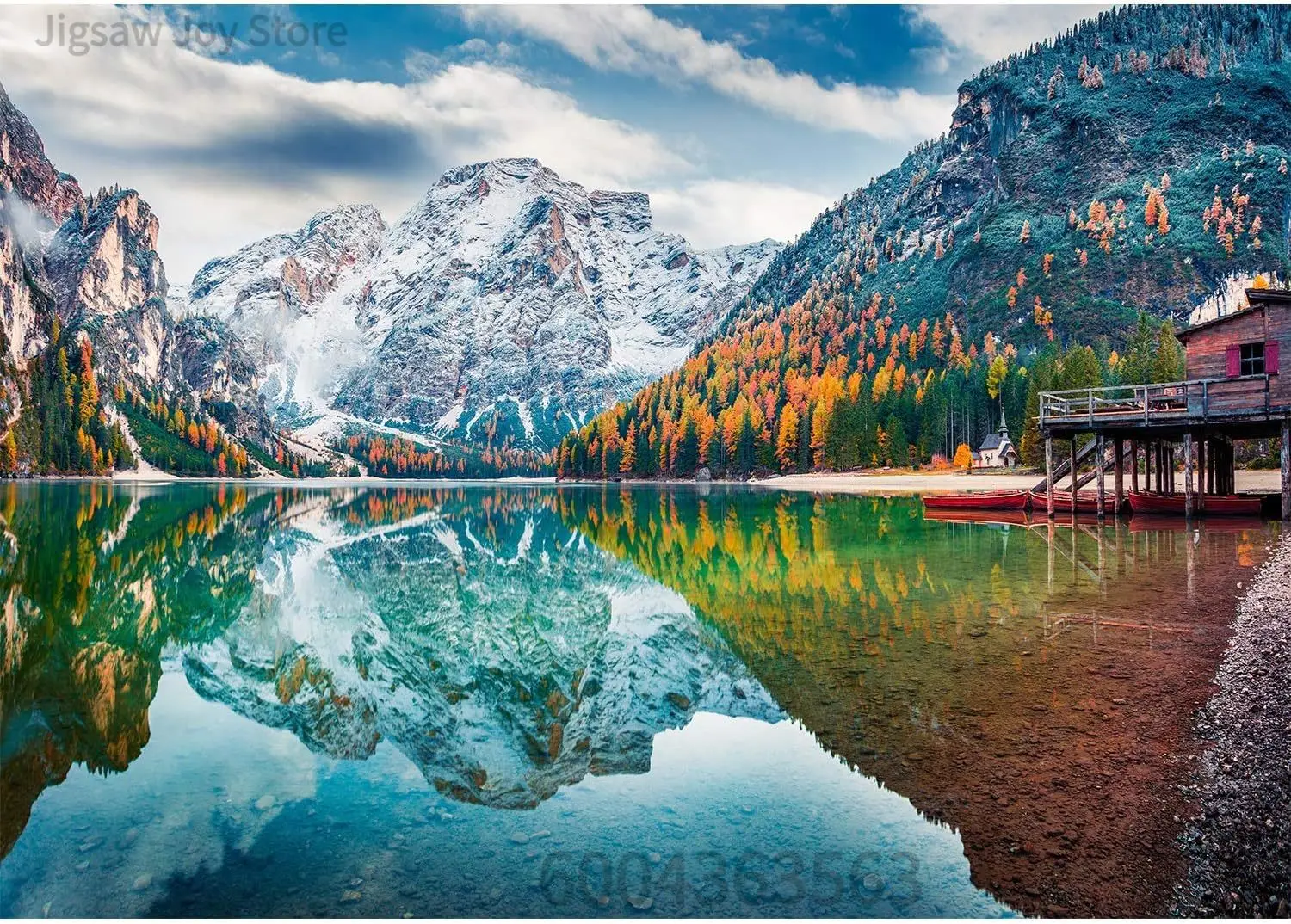 Adult Jigsaw Puzzle, Abstract Tree Art, Mountain Reflection Lake, Golden Lotus, Aurora Cabin Lake, 500-2000Pcs