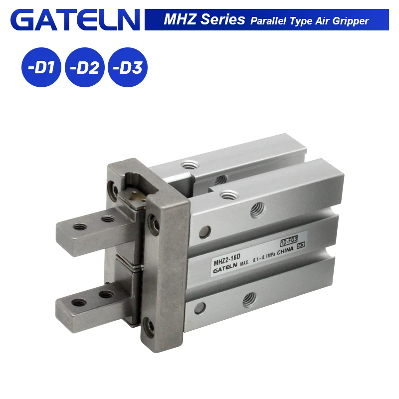 High quality MHZ2 Air Pneumatic parallel Gripper multiple Finger option MHZ2-16D1 MHZ2-16D2 MHZ2-16D3 MHZ2-20D1 MHZ2-25D2