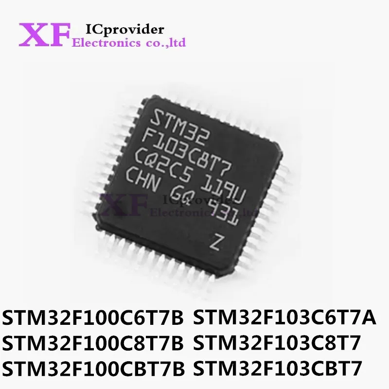 100% STM32F100C6T7B STM32F100C8T7B STM32F100CBT7B STM32F103C6T7A STM32F103C8T7 STM32F103CBT7 STM32F100 STM32F103 LQFP-48