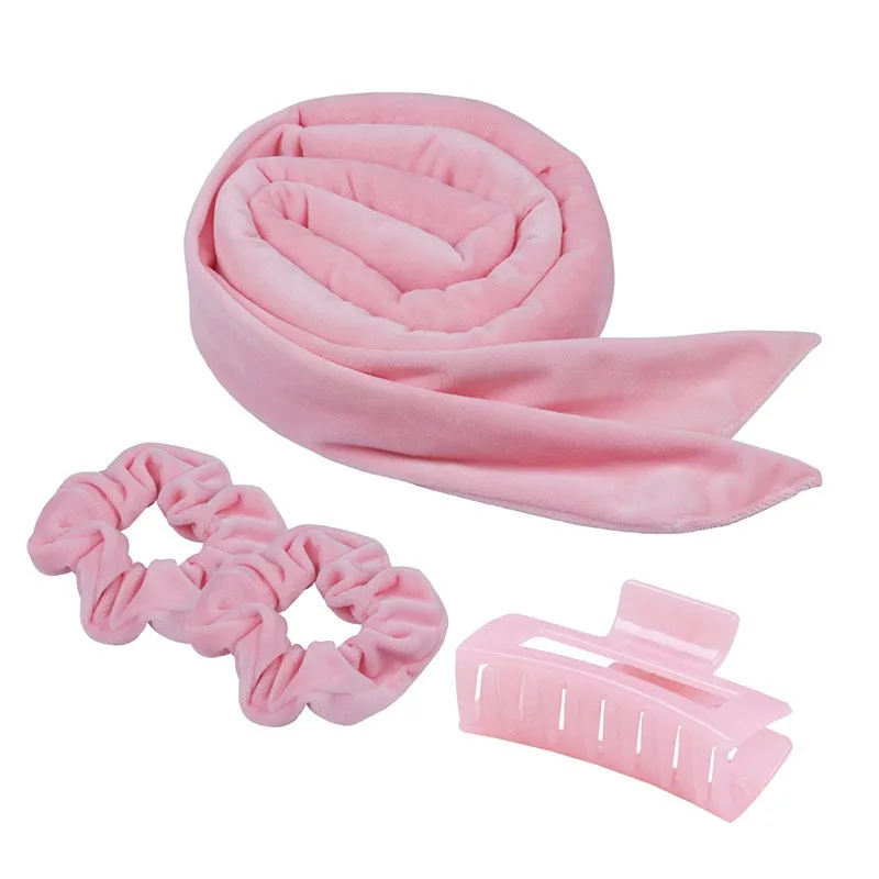 Lazy Without Hot Curling Iron Bow Hair Band Silk Floss Big Wave Crystal Flannel Large Intestine Hair Band Hair Curler Uncharged