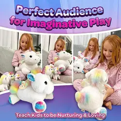 5 Rainbow Unicorn Plush Toys Unicorn Family One Unicorn Mom 4 Unicorn Babies Photography Accessories Toys Boys Girls