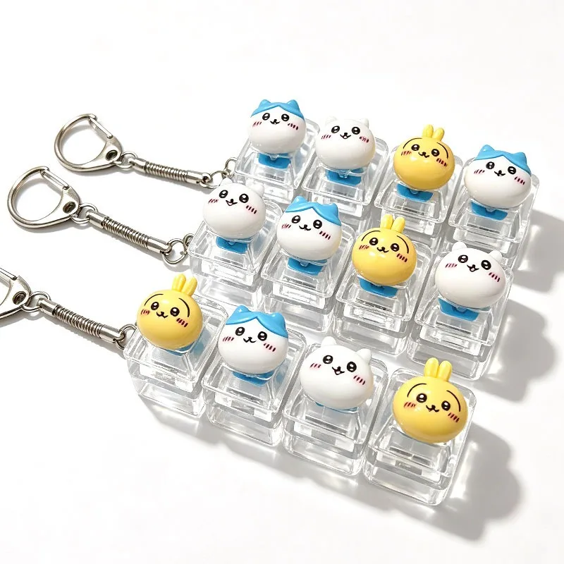 Kawaii Keychain Stress Relief Fidget Toy Keyboard Pendant Office Sensory Stress Relief Decoration Gift