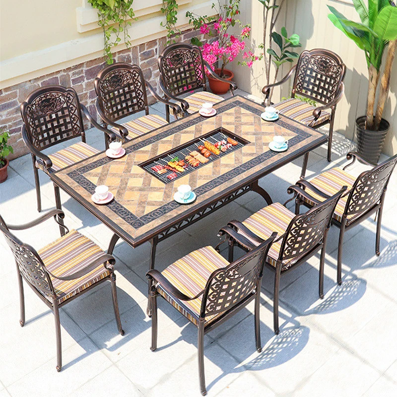 Aluminum Die Casting Ceramic Grill Table  Barbecue Electric Grill Table
