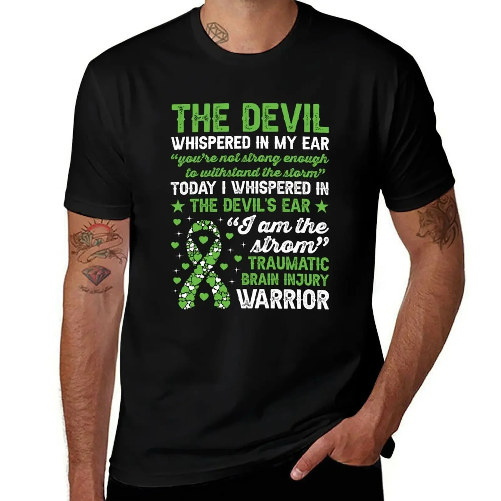 I Am The Storm Traumatic Brain Injury Warrior Shirt, TBI Awareness Shirt, Green Ribbon Shirt, Brain Is Healing Brain Sur T-Shirt