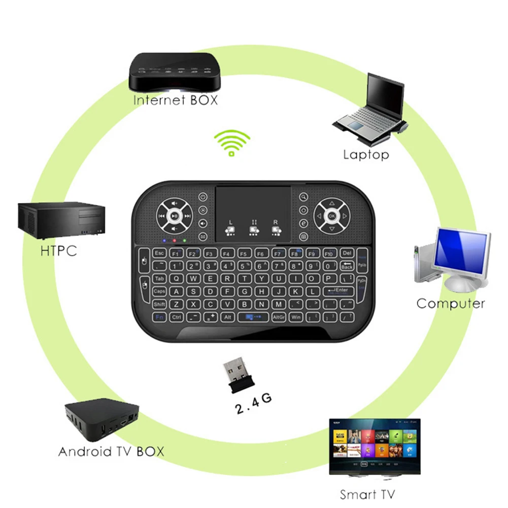

Air Mouse Remote 2.4G&Bluetooth-compatible with Touchpad Handheld Remote Keyboard Keyboard Remote Control for Android TV Box PC