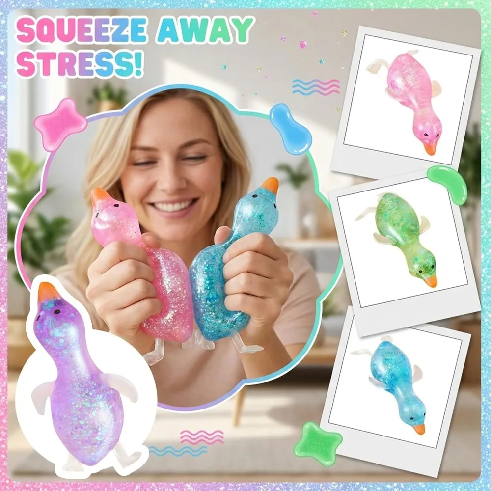 

Soft Squishy Aurora Duck Colorful Sugary Texture Stress Relief Anti-Anxiety Decompression Sensory Fidget Gift