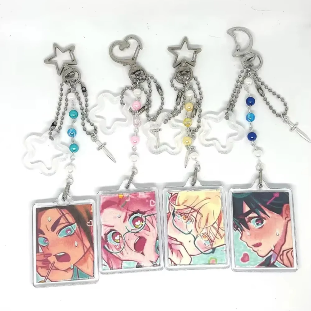 Alien Stage Handmade Matching Keychains Acrylic Luka Mizi Hyuna and Ivan Keyrings Backpack Phone Chain Christmas Gifts