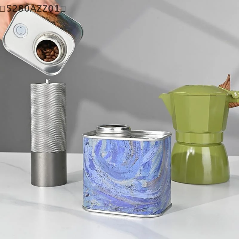 Food Grade Coffee Bean Sealed Tin Can For Outdoor Camping Fresh Breathing Tin Box Packaging Storage