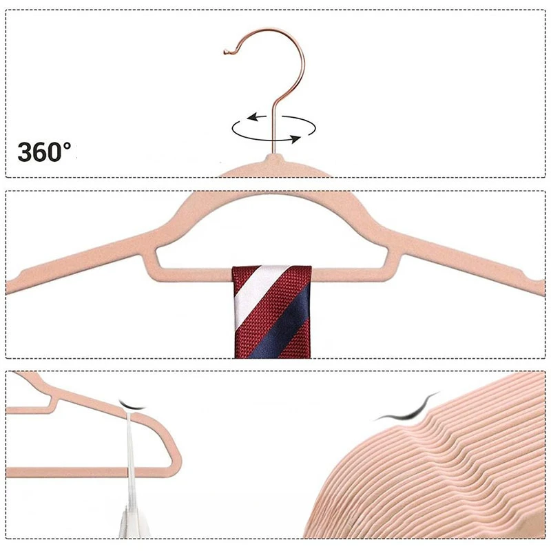 

10 Pcs/Lot 360 ° swivel hook Suits velvet hangers notched shoulders anti-slip for jackets shirts pants coats Hangers for Clothes