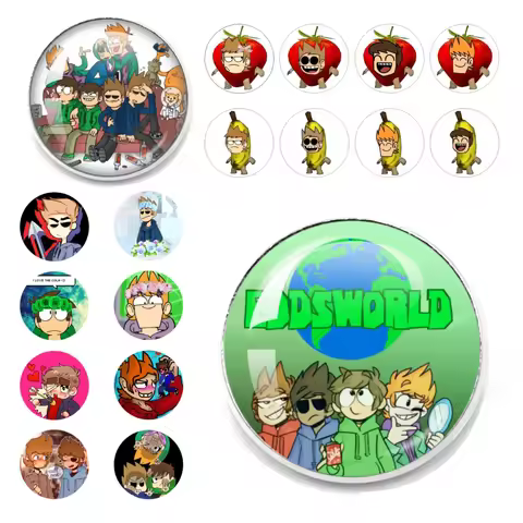 Eddsworld Series Creative Anime Pin Funny Meme Cartoon Brooch Badge Bag Decor Accessories Fans Collect Gifts Jewelry