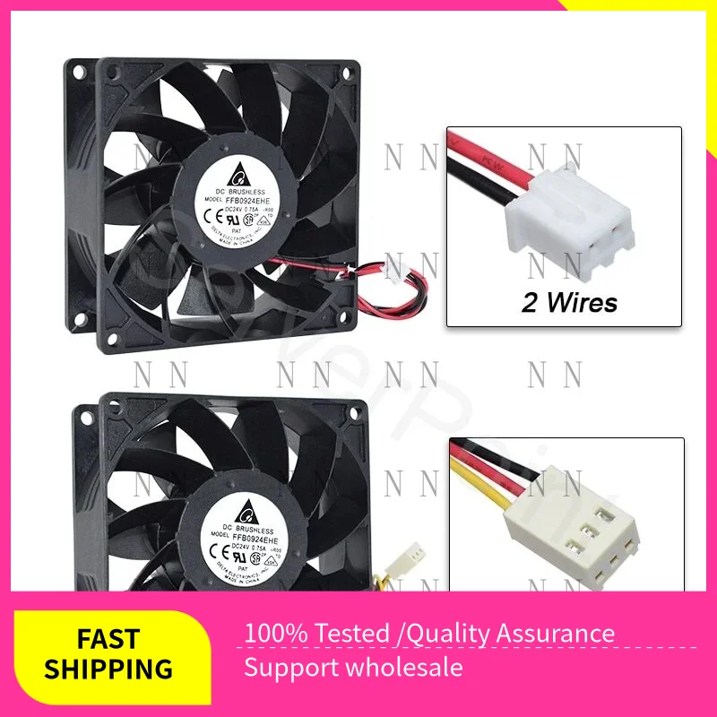 

QGG для Delta Cooler FFB0924EHE 9038 9 см DC 24 В 0,75 А 2 линии/3 линии инверторный вентилятор