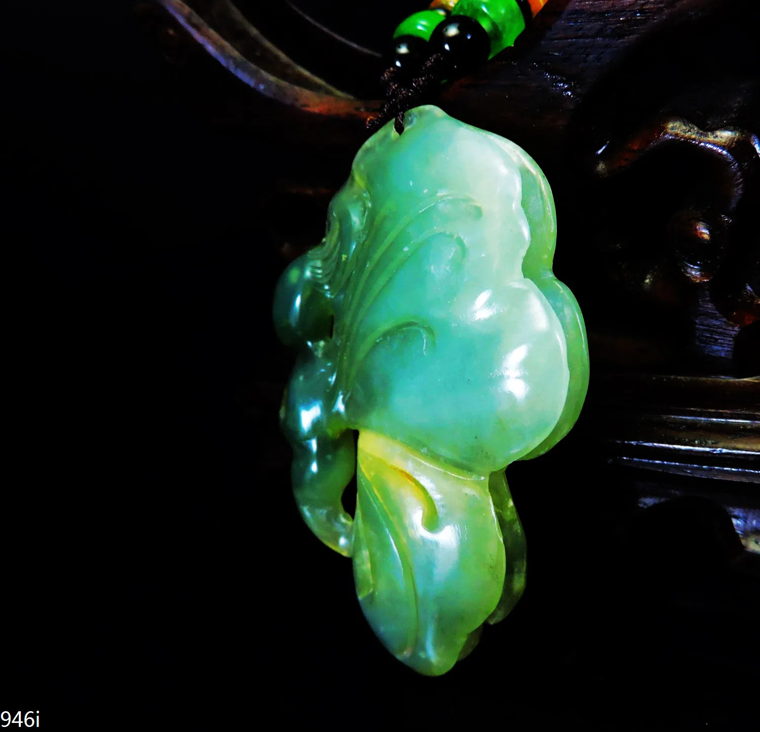 

Jade Jewelry Natural Jade Pendant Necklace Hand-Carved butterfly Jadeite Necklace Pendant Gift No Treatment 946i
