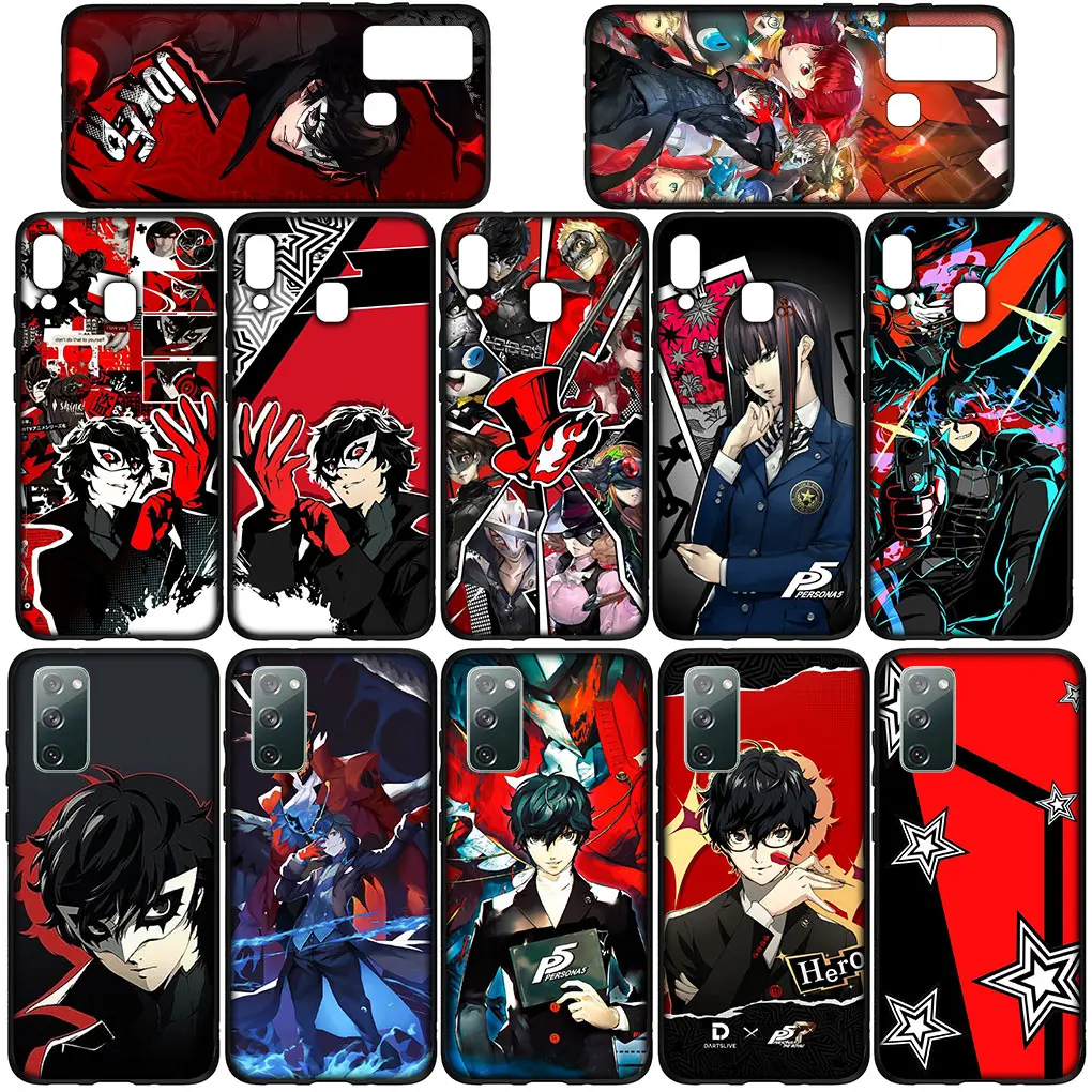 P-Personas Game 5 P5s Silicone Cover for Samsung Galaxy S24 S23 Fe Ultra Plus A55 A35 A24 A25 A15 A05 M55 M15 Casing Phone Case