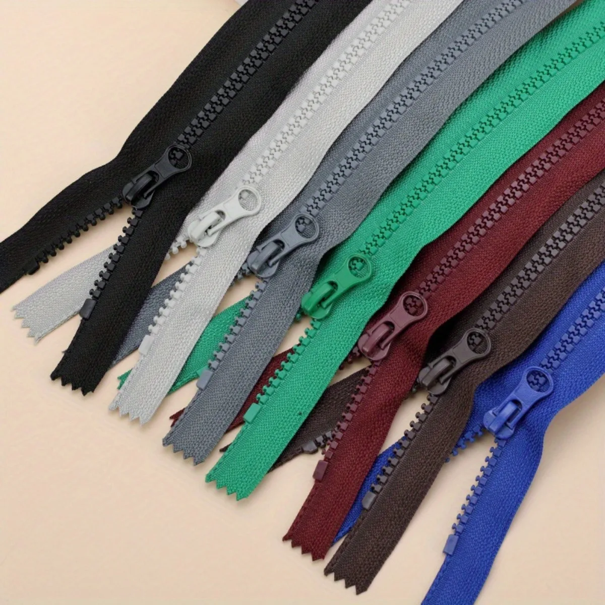 10 pcs 3# Resin zipper 15cm closed tail zipper bag self-locking Metal zipper clothing accessories zipper